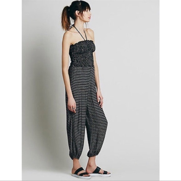 Free People Pants - Free People Black Balloon Jumpsuit Size Large